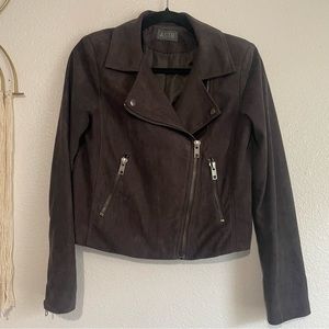 Astr The Label Faux Suede Moto Jacket Small